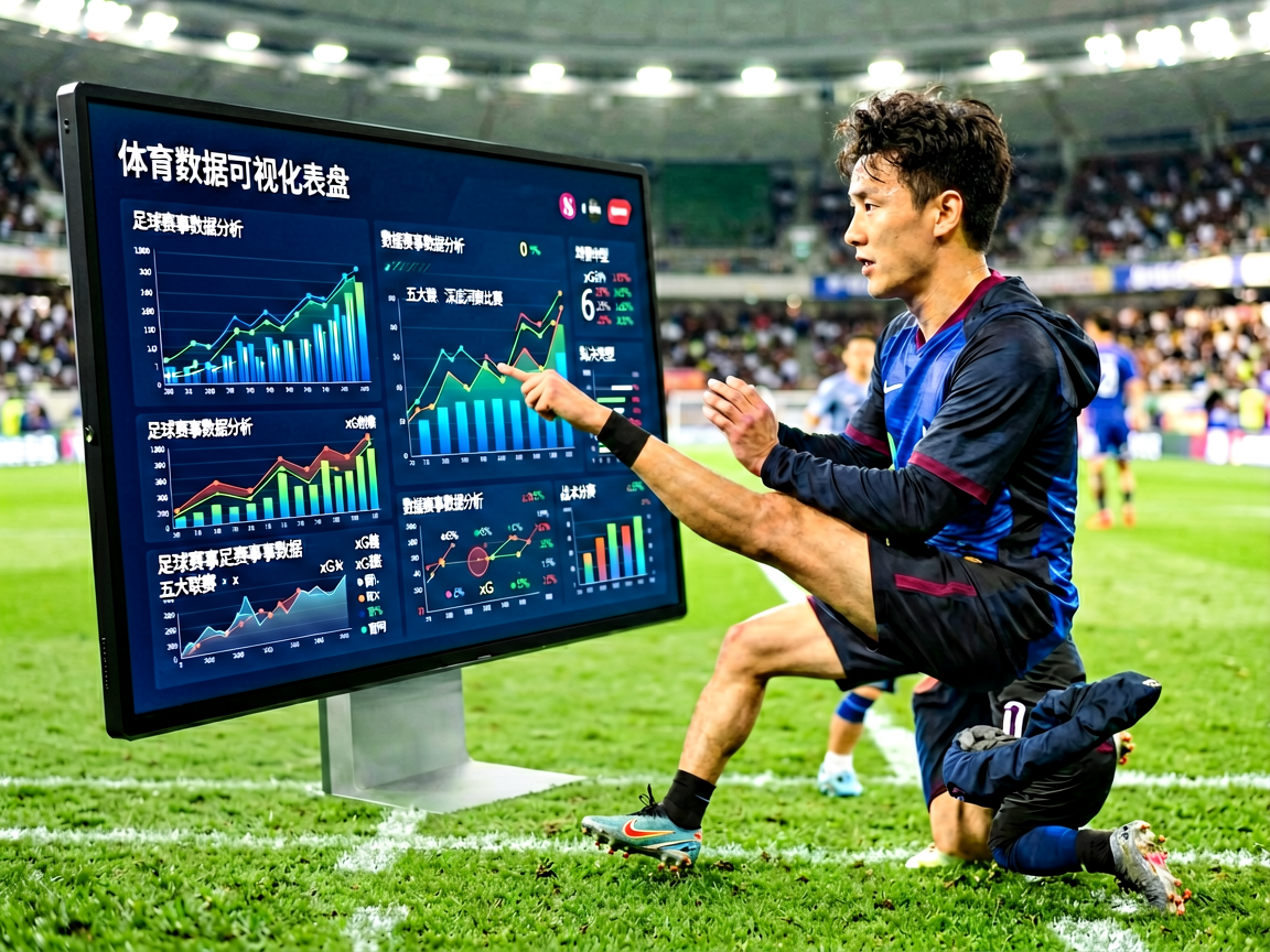体育数据可视化仪表盘，展示比赛统计数据和趋势图表